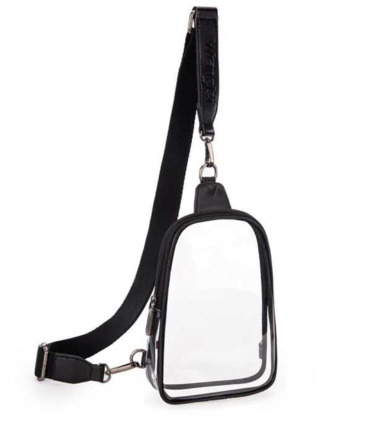 2470- Black Wrangler Clear Sling Bag