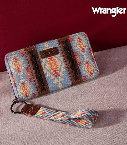 2231- Brown Aztec Wrangler Wristlet