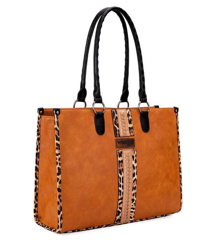 2460- Wrangler Leopard Print Concealed Carry Tote