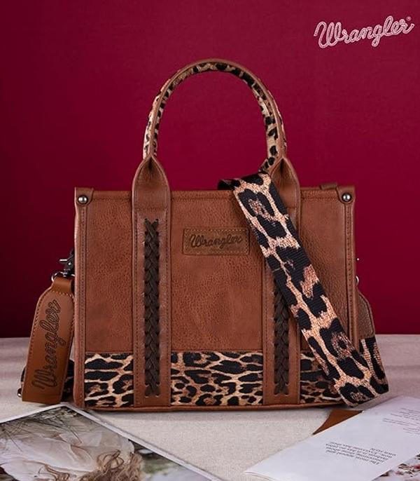 3345- Brown Leopard Conceal Carry Crossbody Bag by Wrangler