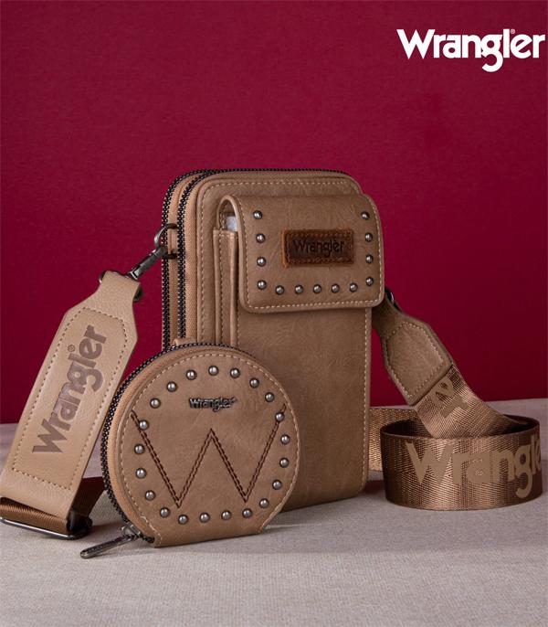 2620- Khaki - Wrangler Cell Phone Crossbody