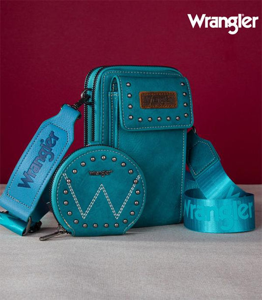 2619- Turquoise - Wrangler Cell Phone Crossbody