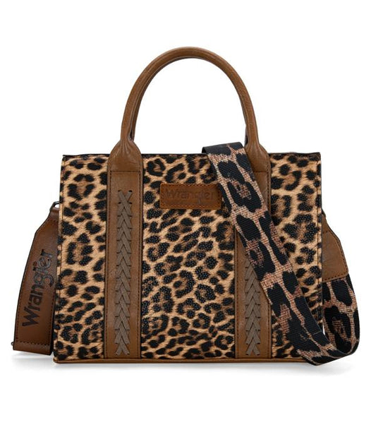 3346- Leopard Wrangler Crossbody Tote