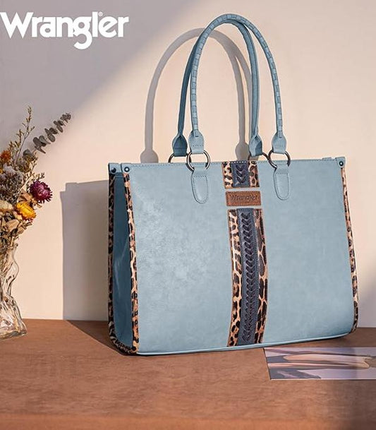 3344- Jean Leoaprd Print Concealed Carry Tote By Wrangler