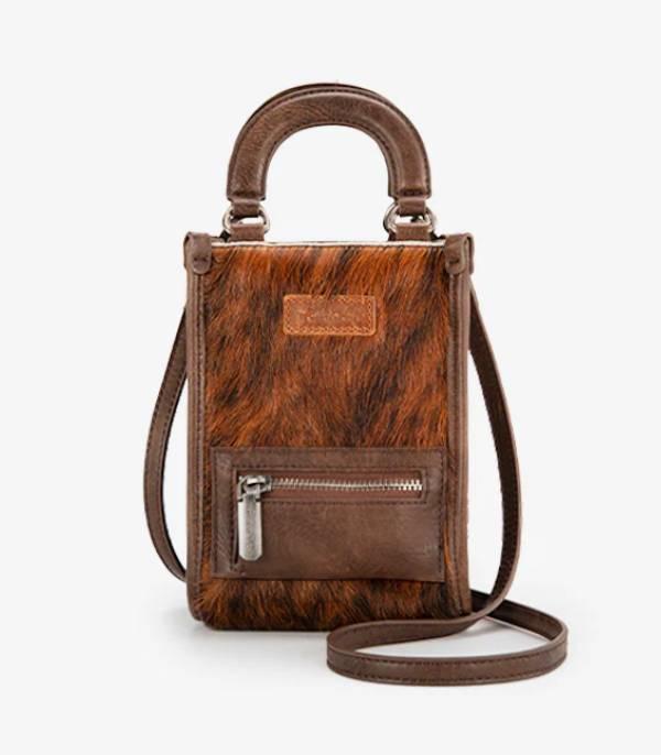 3448- Cowhide Mini Crossbody Bag by Montana West