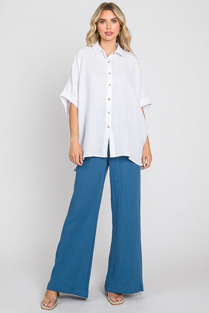 20363- Blue River Gauze Pants w/ Pockets