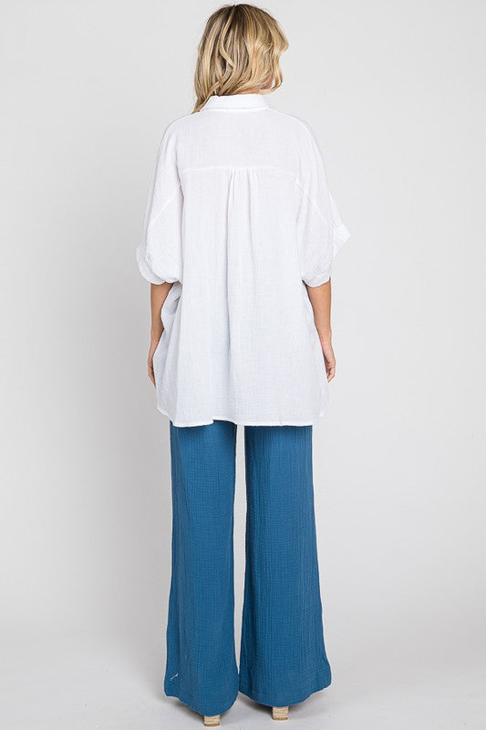 20363- Blue River Gauze Pants w/ Pockets