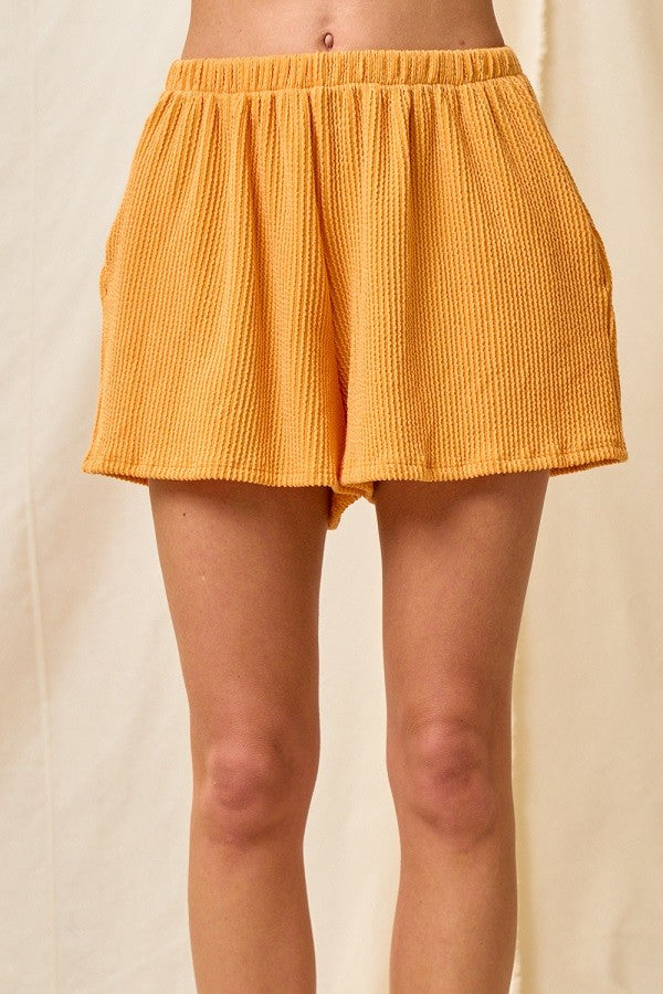Orange Ribbed Everyday Comfy Set (TOP & SHORTS) *TN COLLECTION*