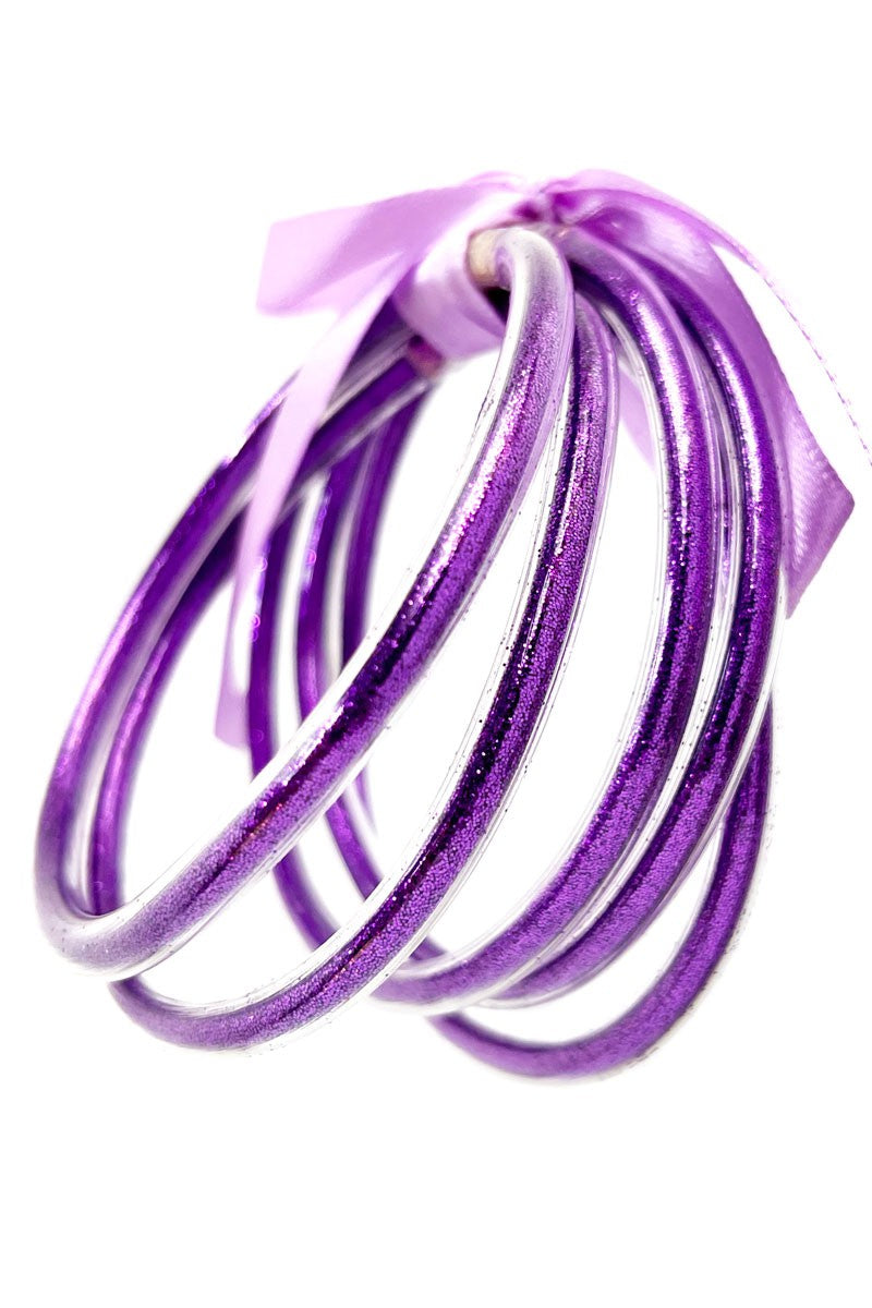 9786- Purple Jelly Bracelet *5 bracelets to a pack*