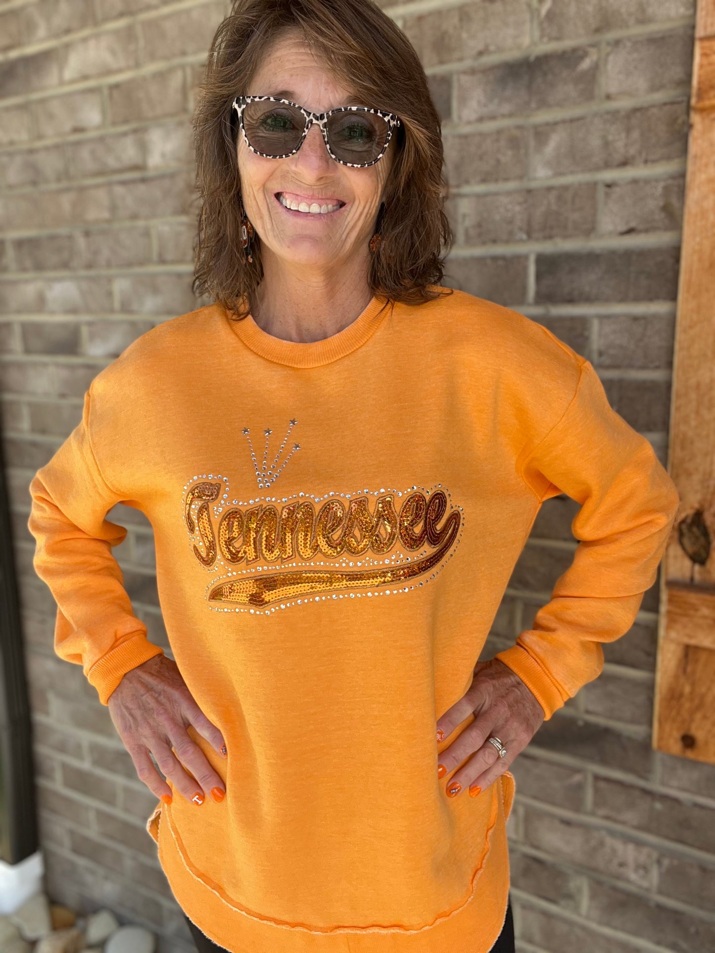 3338- Brumleys Exclusive VOLS/TENNESSEE Poncho Fleece Pullover *PICK COLOR*