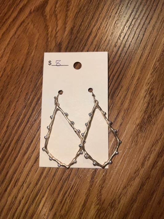 3163- Gold & Silver Earrings