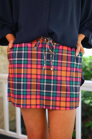 *PREORDER* Jess Lea Skort - Patterned in Plaid Skort