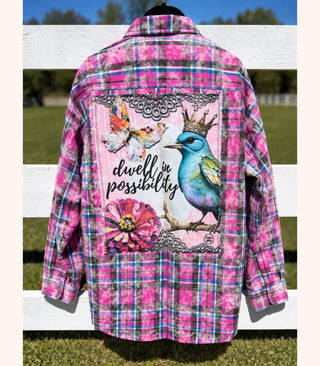 Dwell In Possibility Plaid (Hot Pink) | INDIGO BLUE TAKEOVER | PREORDER
