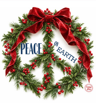 Peace On Earth Wreath | INGIDO BLUE TAKEOVER | PREORDER