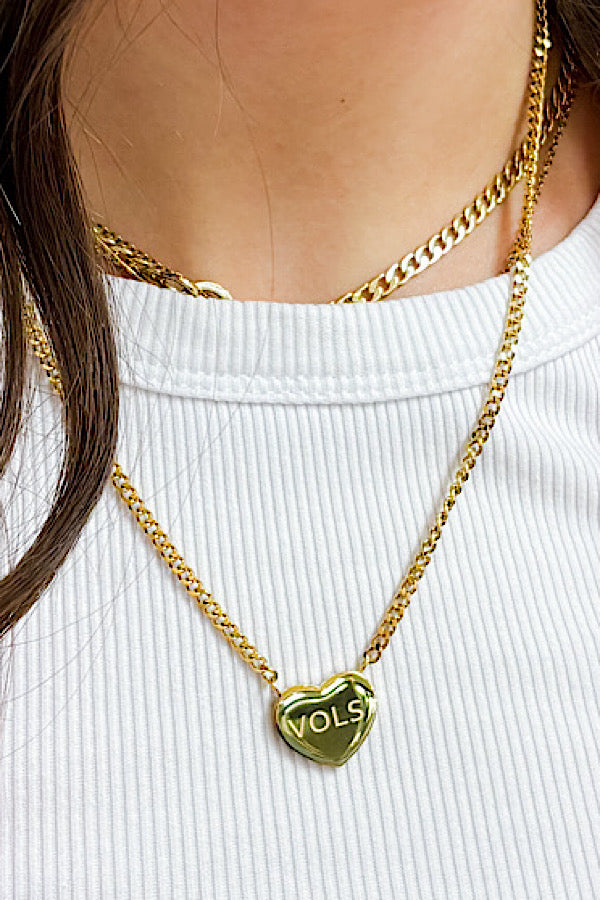 Go Vols Go Engraved Gold Necklace *PREORDER- CLOSING 2/13*
