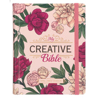 30040- Pink Floral Faux Leather Hardcover KJV My Creative Bible