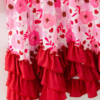 Cherry Poppy Maxi Girls Dress by Clover Cottage