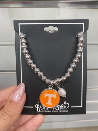 University of Tennessee Volunteers Silver Diana Bracelet