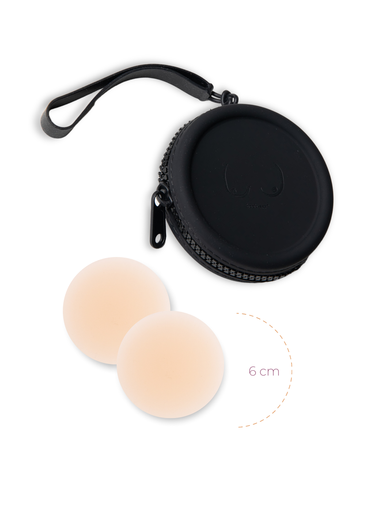 Silicone Travel Case + x1 Pair of "Headlight Hiders": Dusty Pink / 8cm / Light Tint