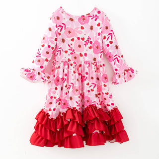 Cherry Poppy Maxi Girls Dress by Clover Cottage