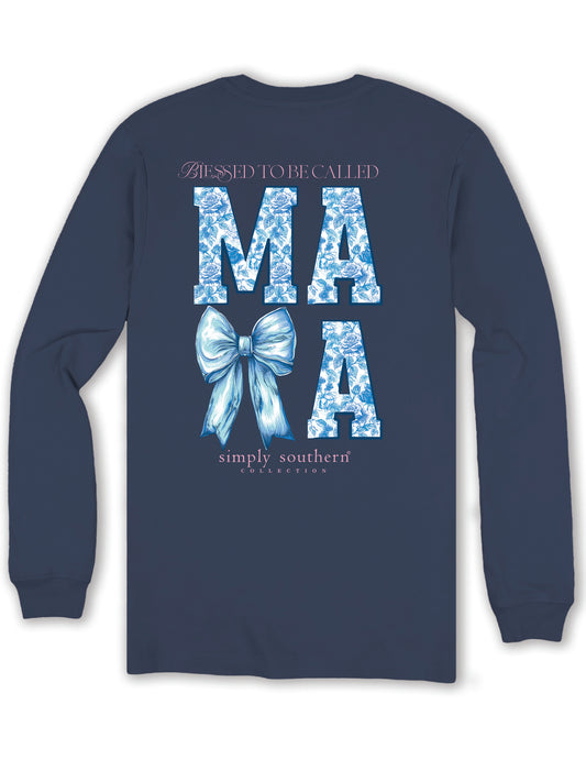 3388- Blessed To Be Called Mama Long Sleeve Simply Southern T-Shirt