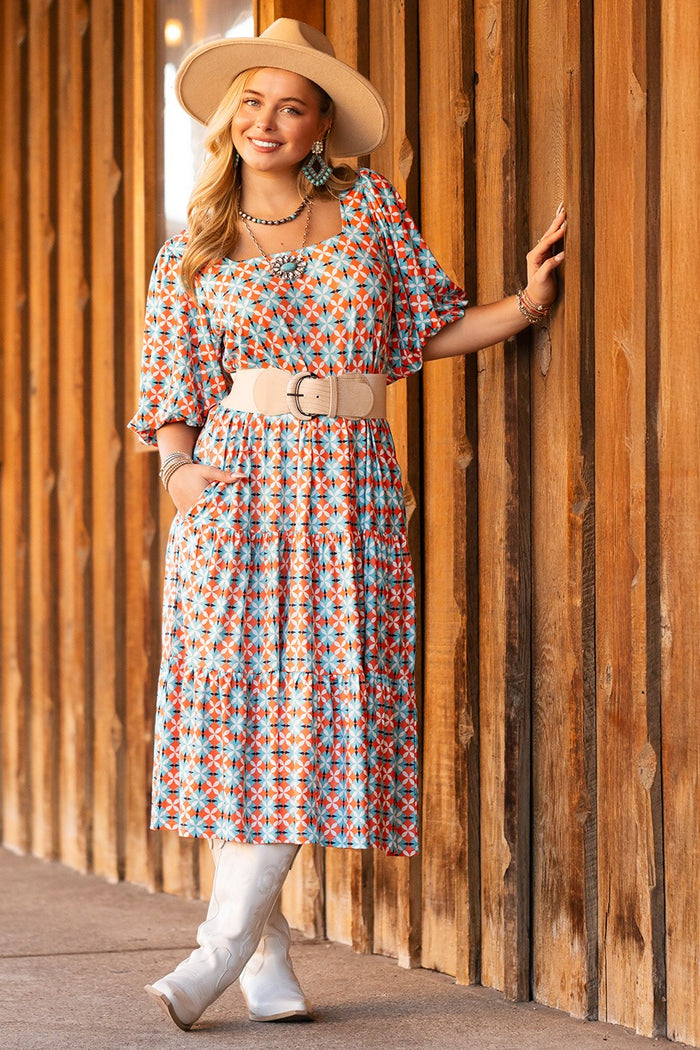 Desert Bloom Tiered Midi Dress *DALLAS PREORDER*