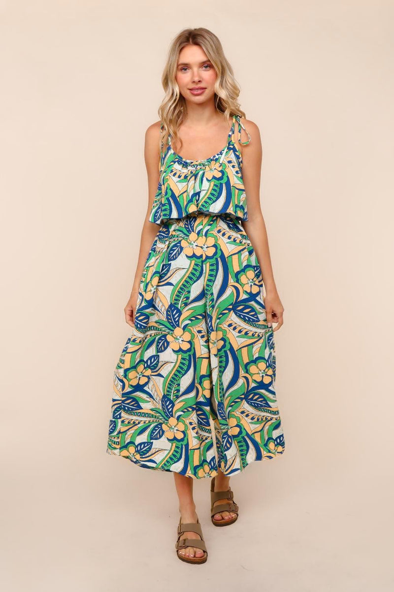 Tropical Floral Fit & Flare Jumpsuit