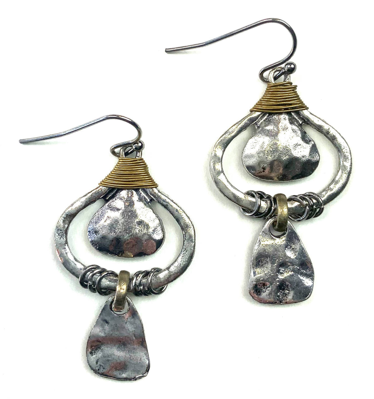 8563- Wrapped Collage w/Dangle Earrings