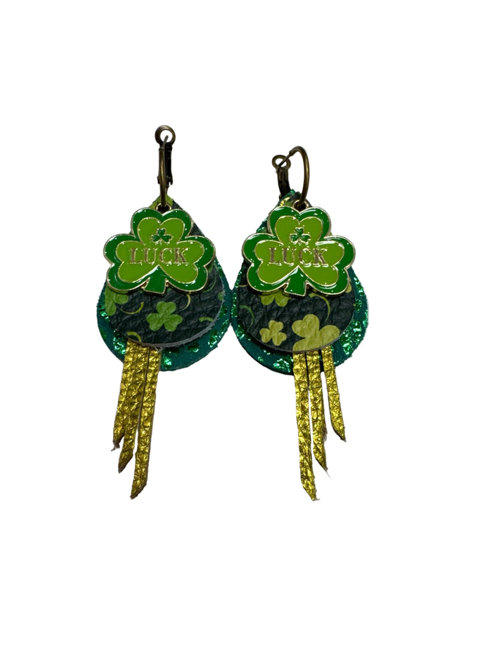St. Patrick's Day Layered Earrings
