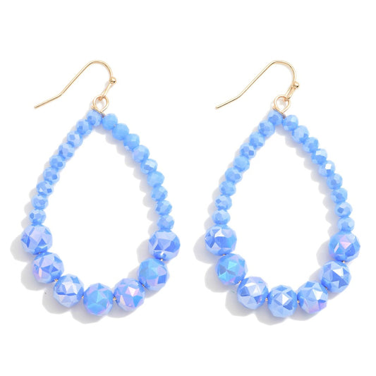 9815- Blue Crystal Beaded Earrings