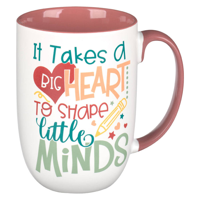 3405- Mug Red Big Heart to Shape Minds