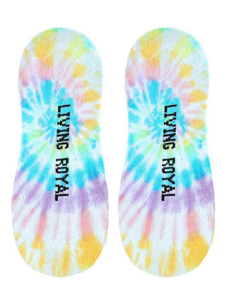 No-Show Liner Socks - Pastel Tie Dye Print