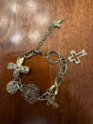 Faith, Cross, Bronze Bracelet