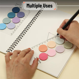 Transparent Sticky Notes, 560 Pcs, Pastel Colors, Round