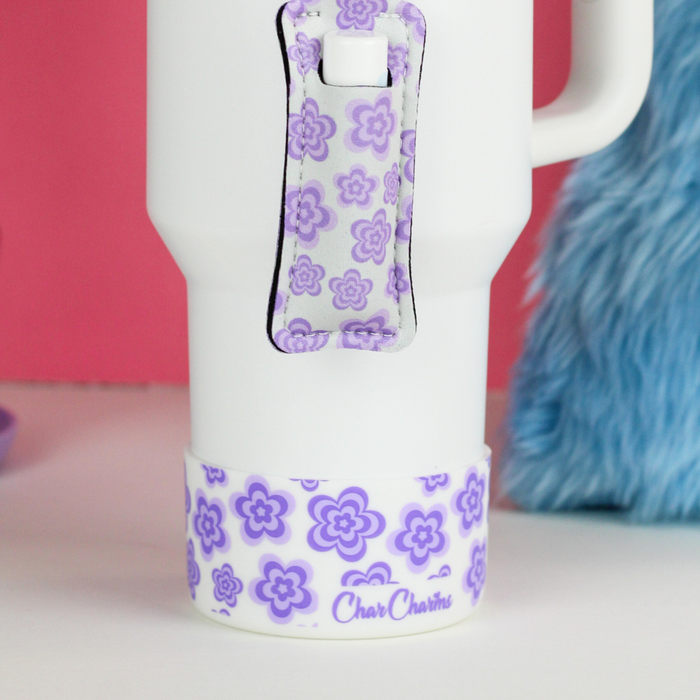 2510- Purple Flower Bottle Boot