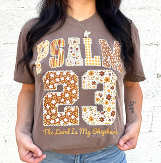 Floral Psalm: 23 Graphic Tee:  Espresso