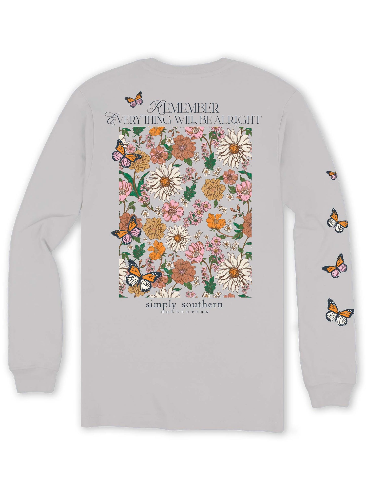 3454- Remember Everything Will Be Alright Long Sleeve Simply Southern T-Shirt