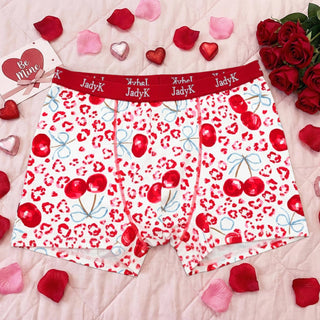 Arya Hip Hugging Boxer Shorts |Leopard Cherry| JadyK: 2XL