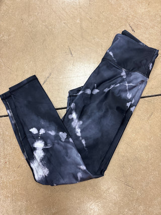 (23) Black and White Full Length Tie Dye Leggings *FINAL SALE* DOORBUSTER* BIN #9
