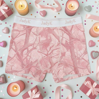 Arya Hip Hugging Boxer Shorts | Pink Camo | JadyK
