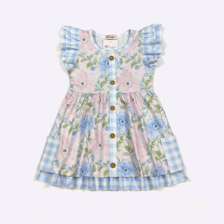 Cotton Candy Poppy Girls Dress by Clover Cottage