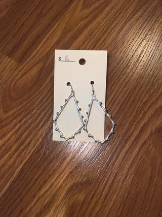 3193- Silver w/ Gold Detail Earrings