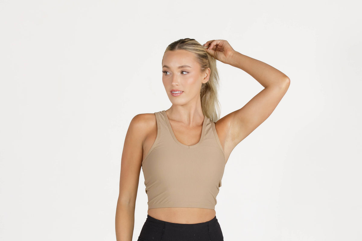 Lyra Pocket Bralette by JadyK: Mocha
