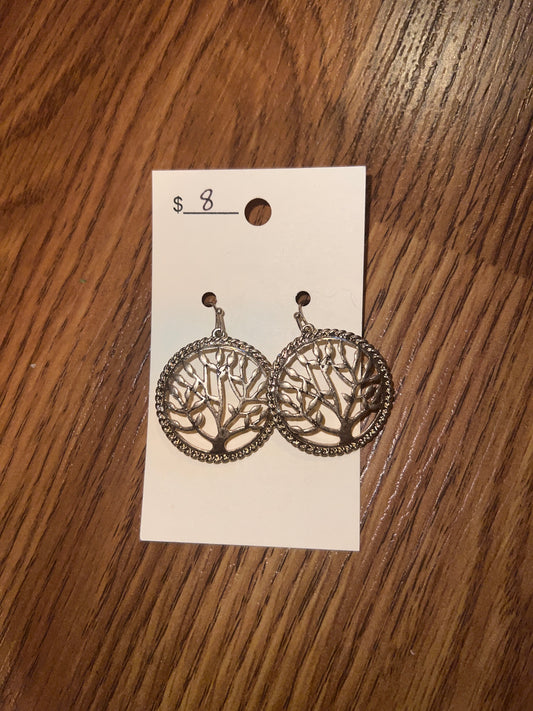 3164- Tree Of Live Gold Earrings