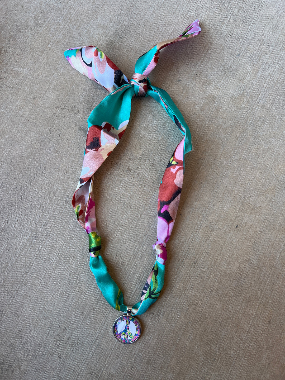 Groovy Peace Scarf Necklace