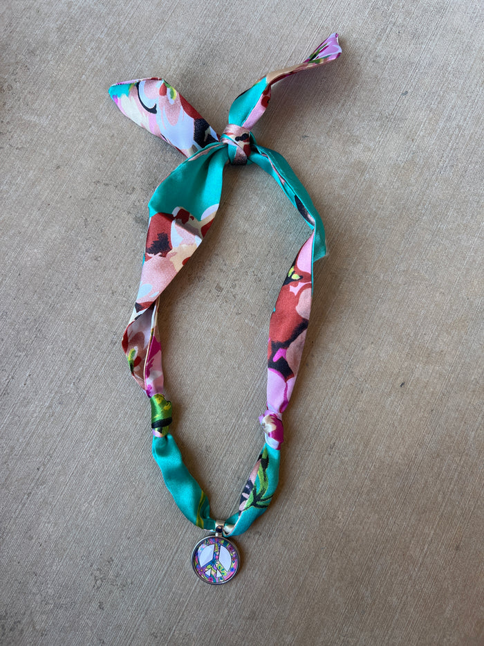 Groovy Peace Scarf Necklace