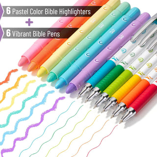 Bible Highlighters & Pens No Bleed 12