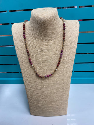 7973- Pink Beaded Necklace