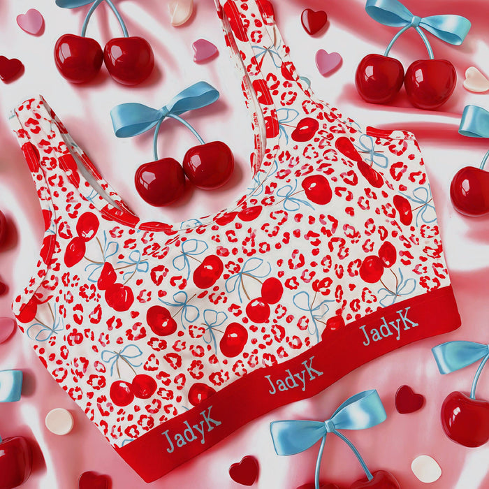 Arya Bralette Valentine Print Collection | JadyK: Leopard Cherry