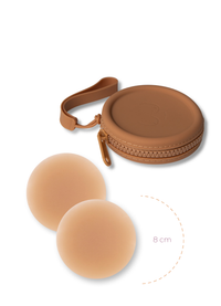 Silicone Travel Case + x1 Pair of "Headlight Hiders": Dusty Pink / 8cm / Light Tint